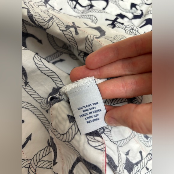 Princess Cruises anchors v-neck tunic size large L, nautical print top - Picture 12 of 14